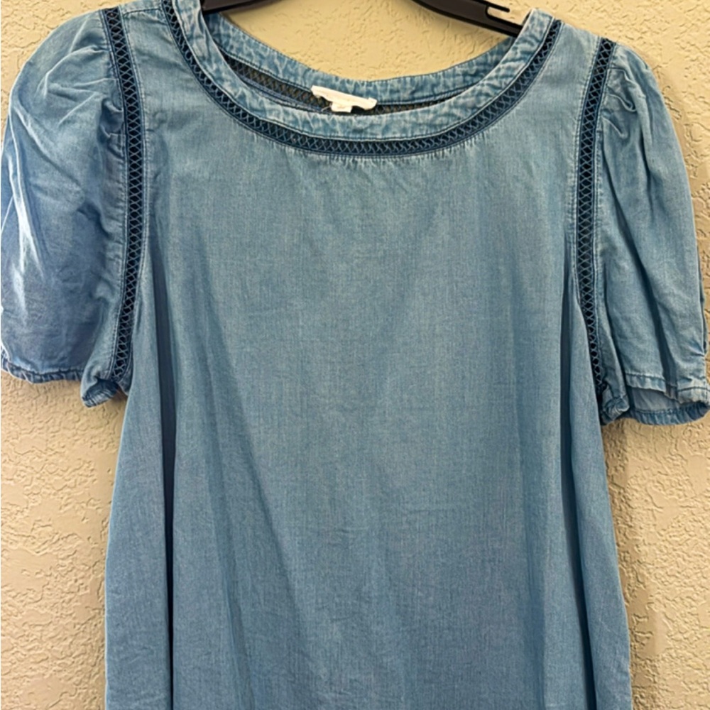 Blu Pepper Gray Puff Sleeve Blouse